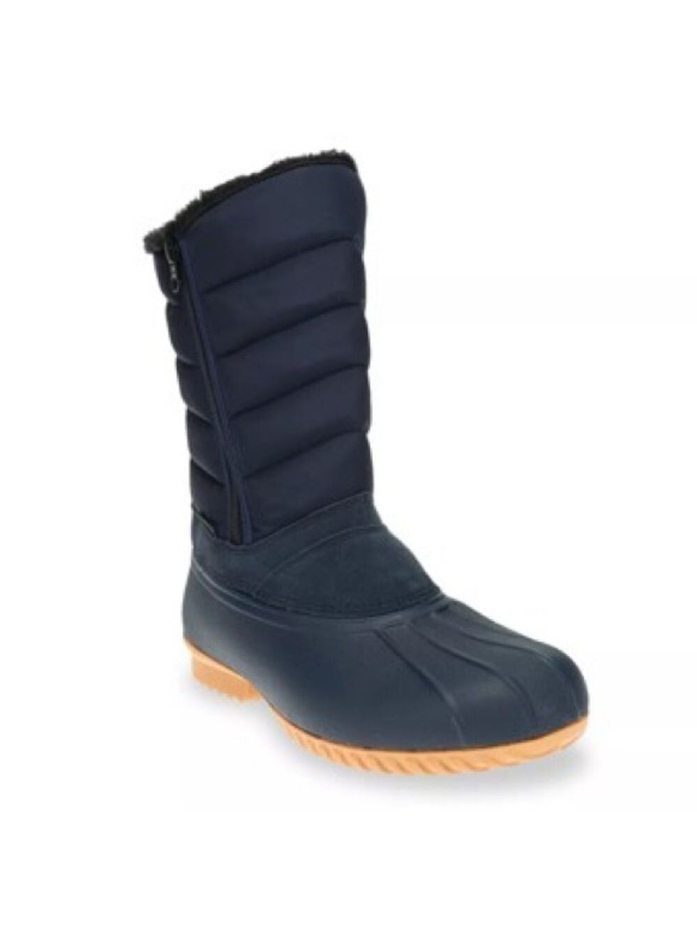 NEW Propet Women’s Illia Duck Boot Navy Blue Black Faux Fur Lined 9.5M